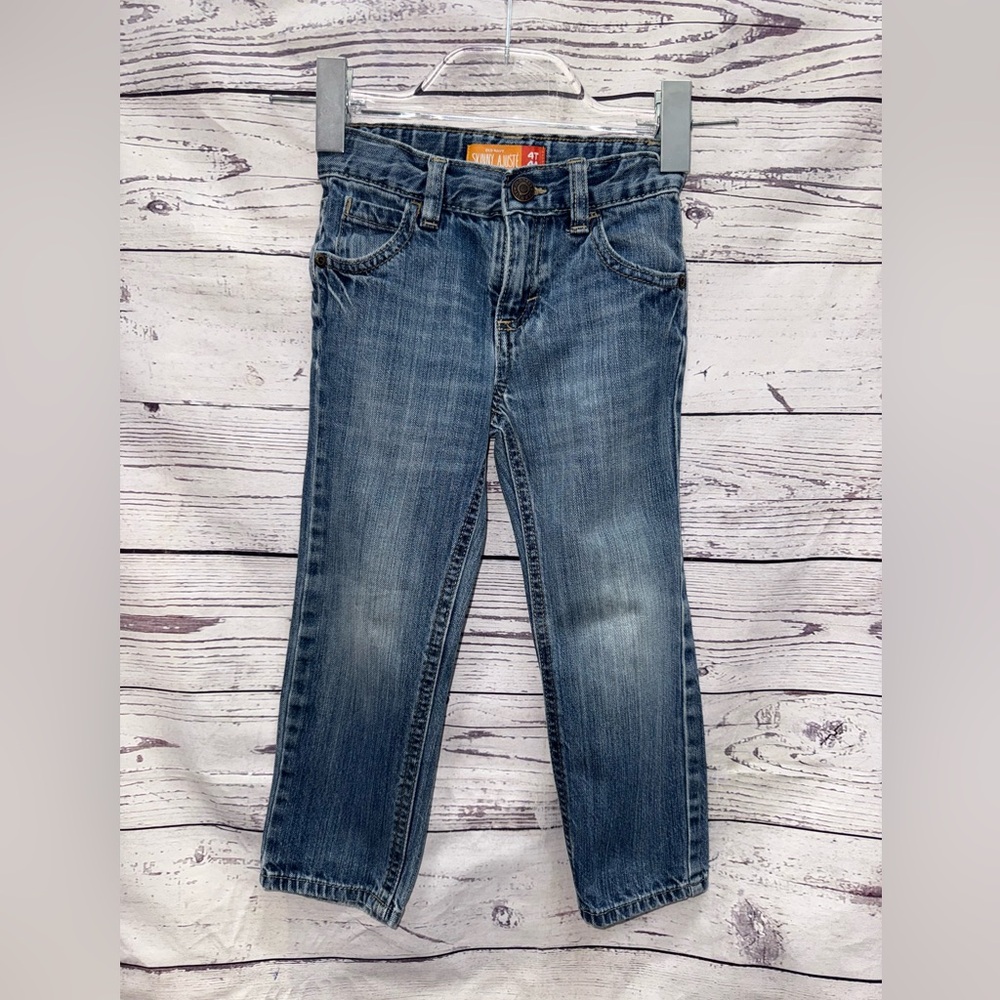 Old Navy Blue Straight Jeans Skinny Classic Style Size 4t